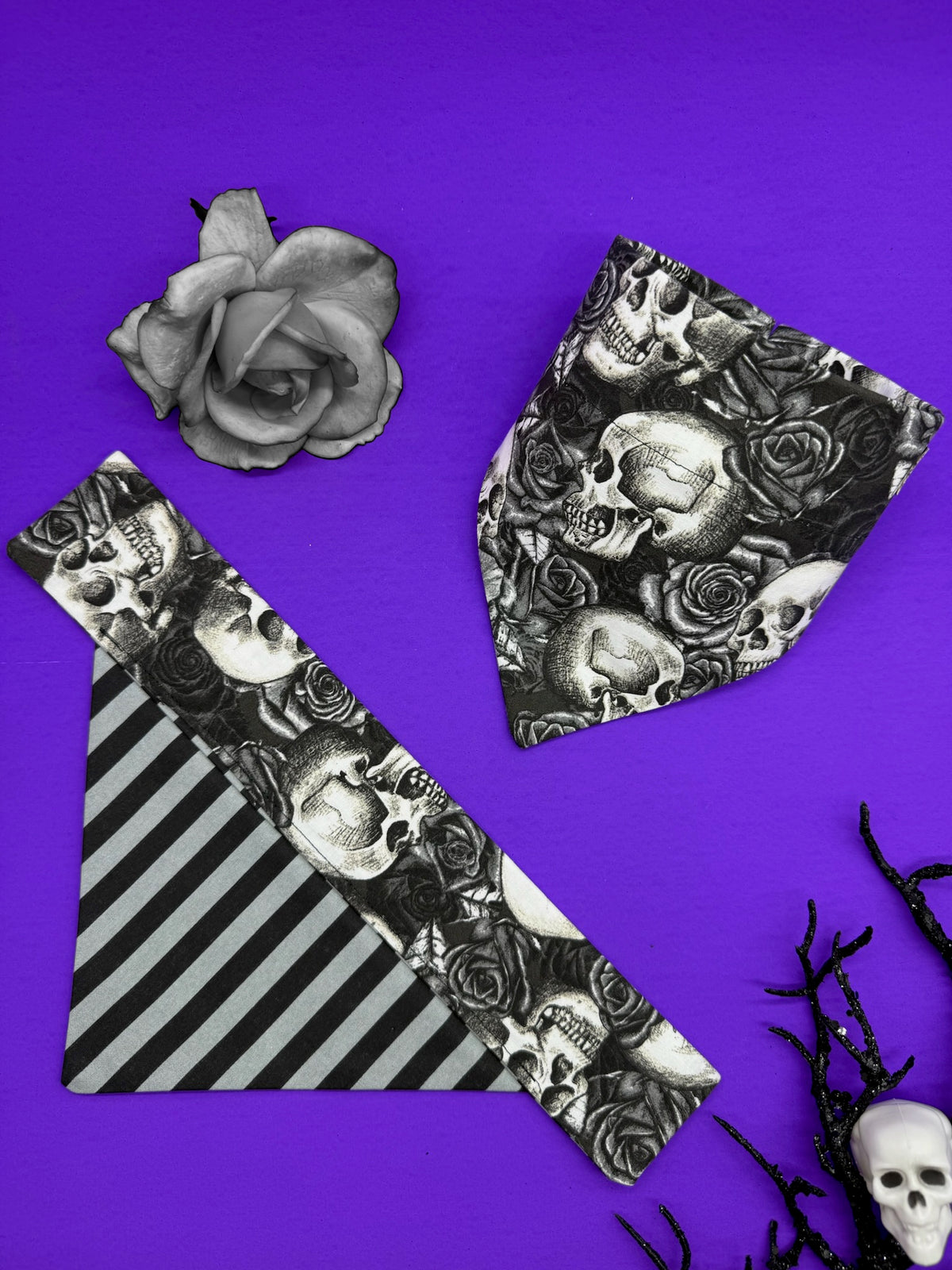 Skulls & Roses Slide-on Bandana