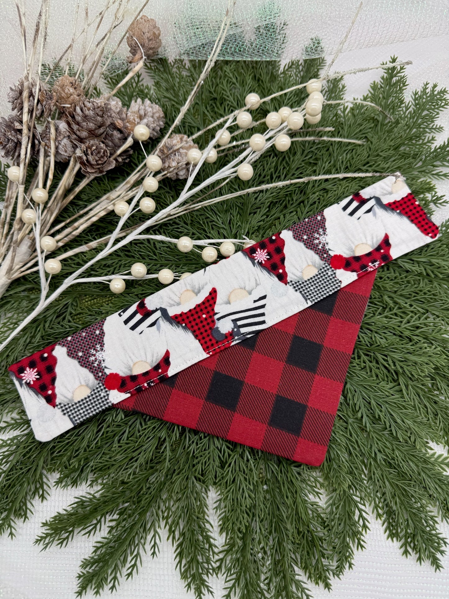 Holly Jolly Gnomes Slide-on Bandana