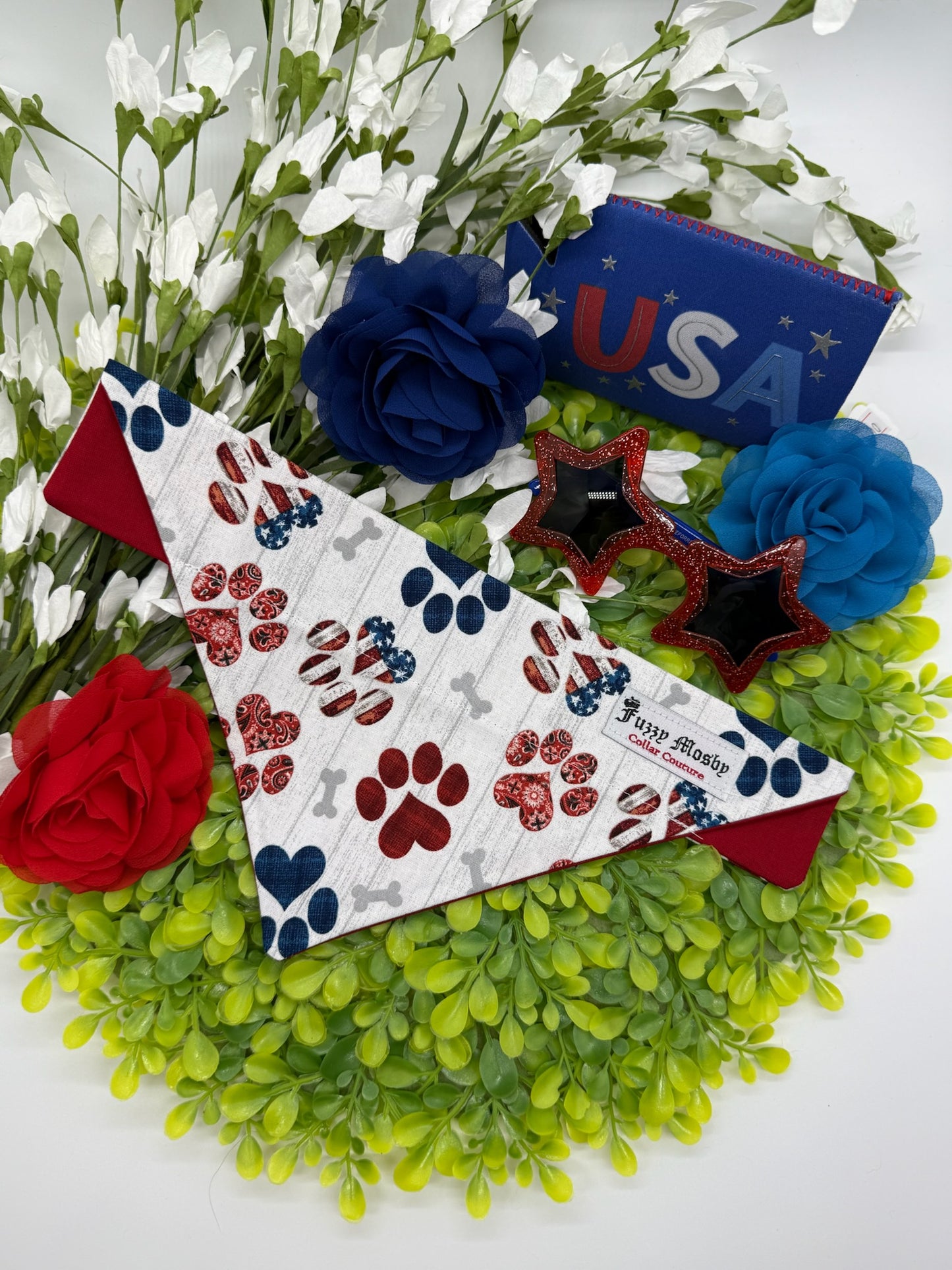 Star Spangled Paws Slide-on Bandana