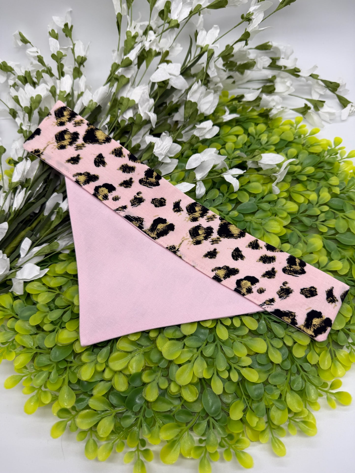 Pink Leopard Slide-on Bandana