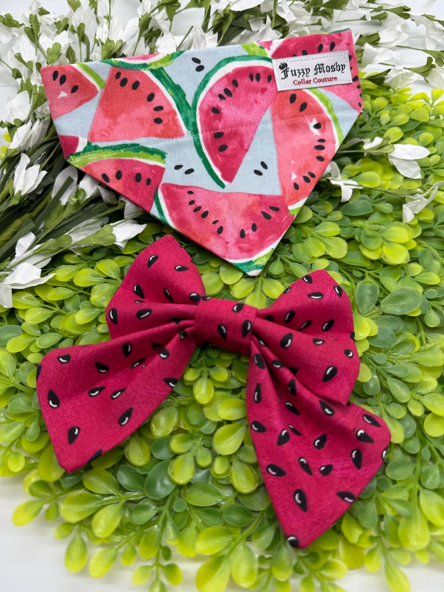 Sweet as a Melon Slide-on Bow