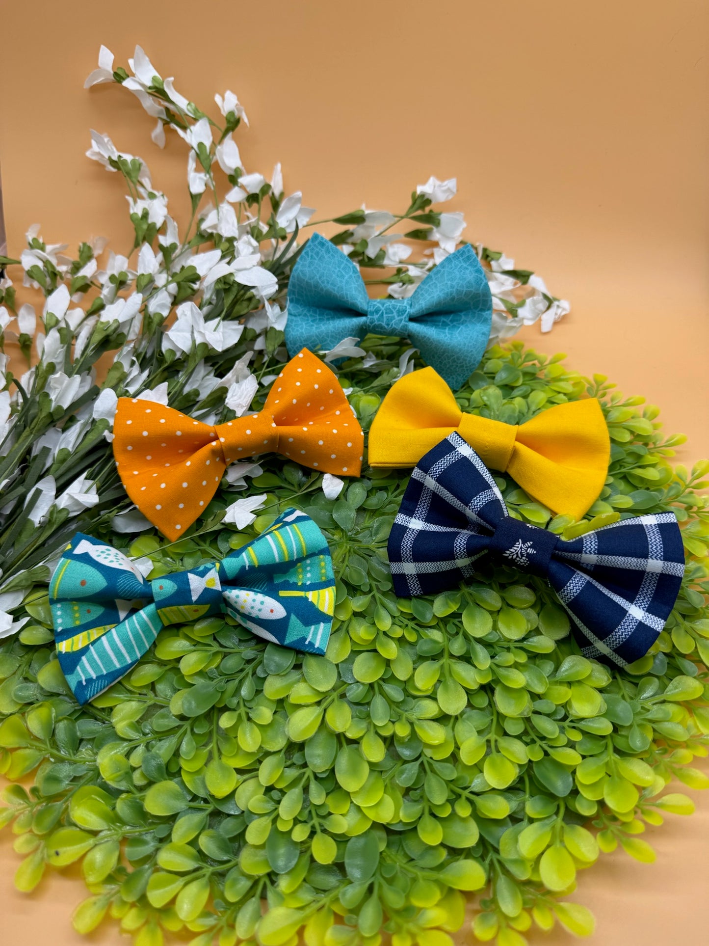 Tropical Fishies Slide-on Bow-tie