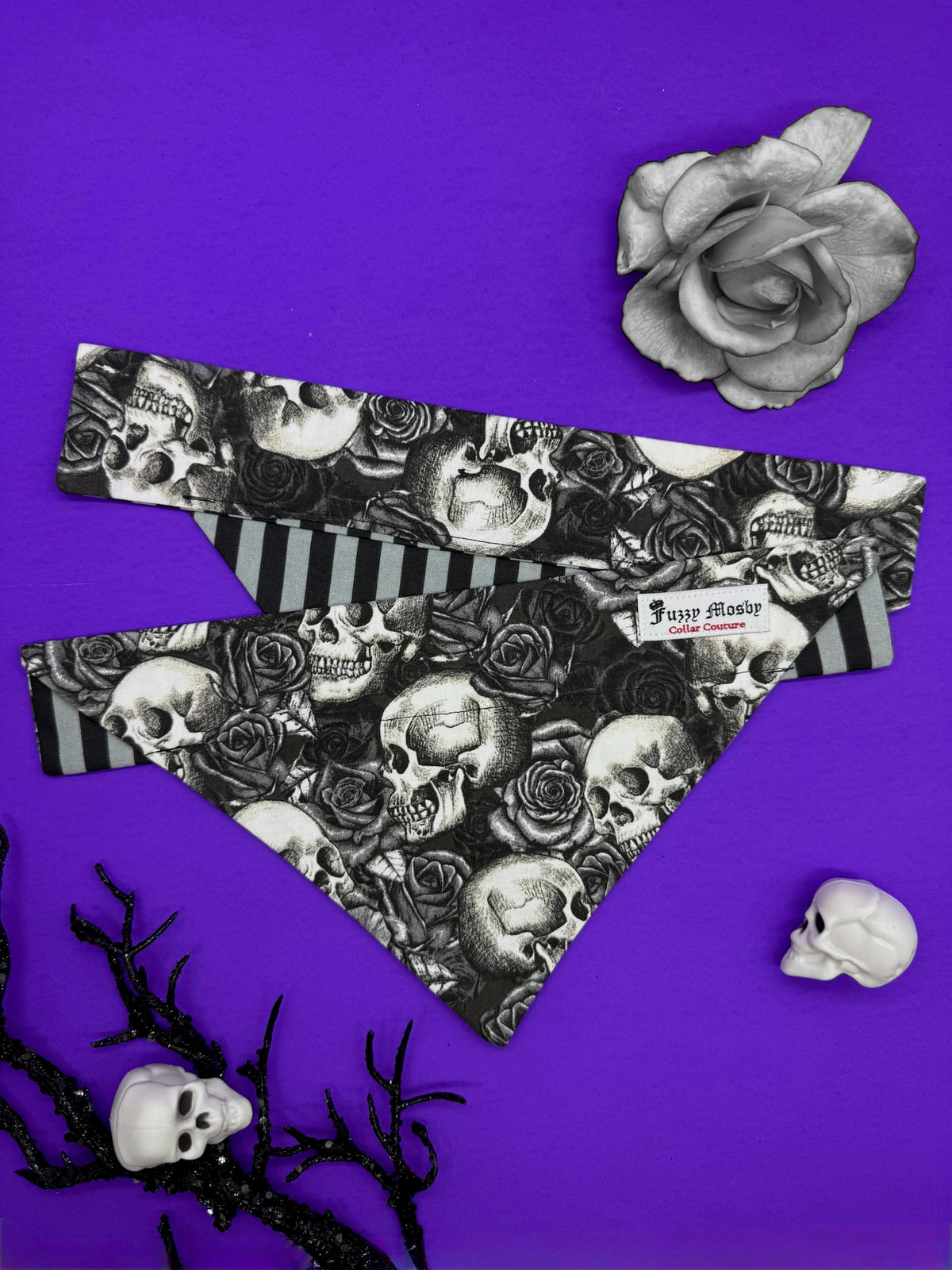 Skulls & Roses Slide-on Bandana