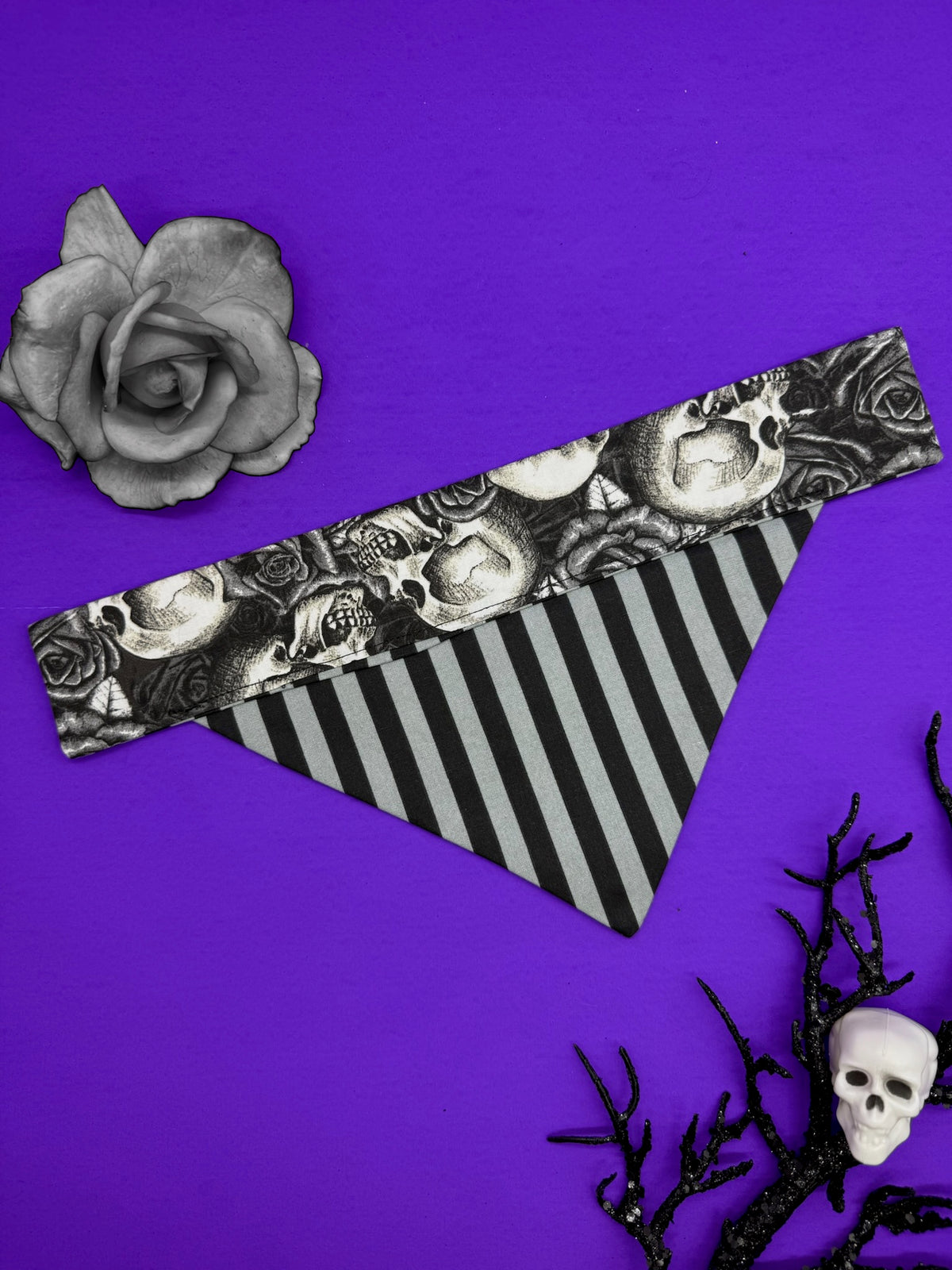 Skulls & Roses Slide-on Bandana