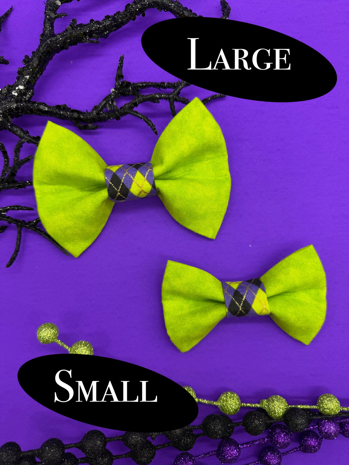 Hocus Pocus Plaid Slide-on Bow-tie