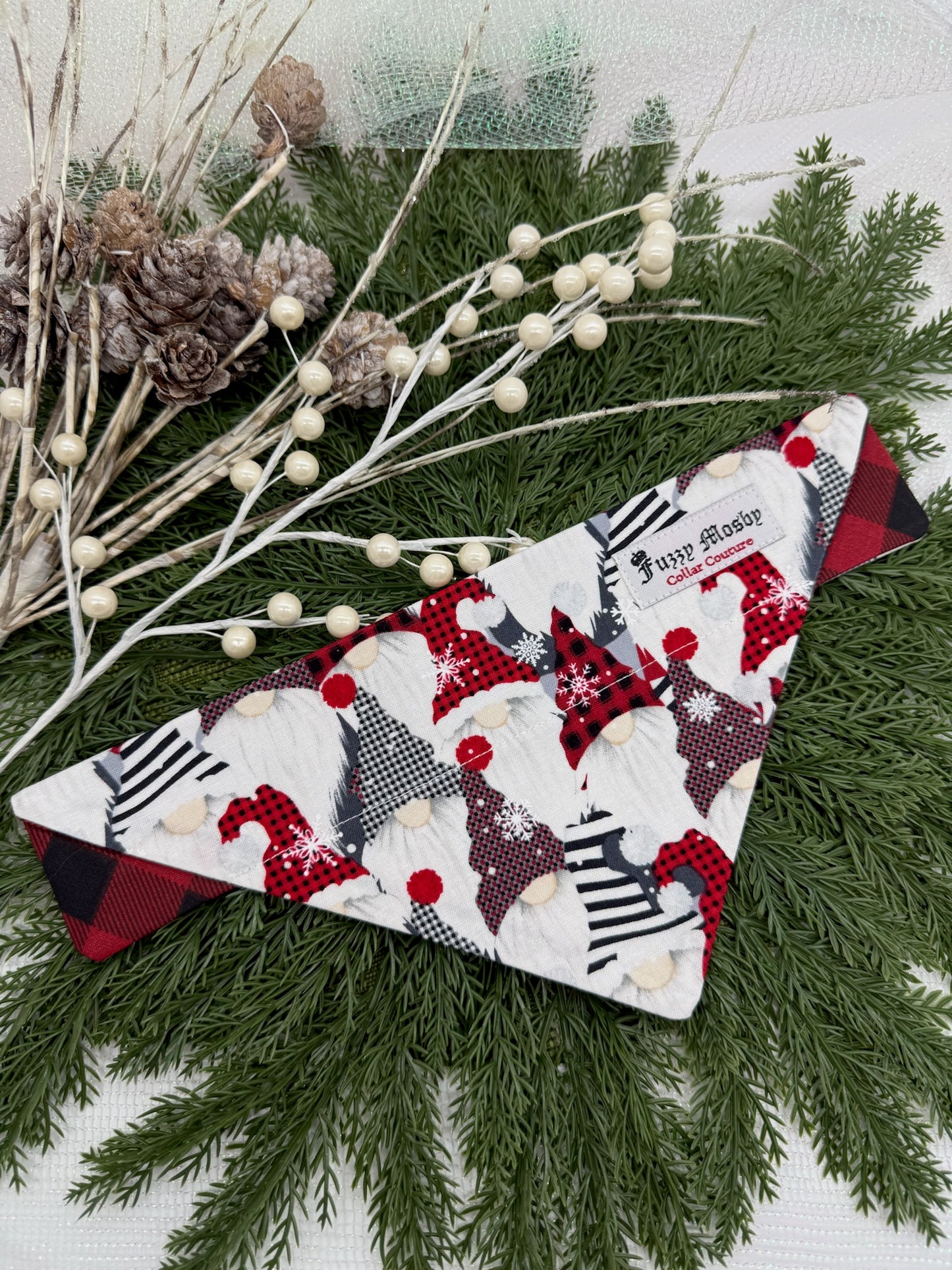 Holly Jolly Gnomes Slide-on Bandana