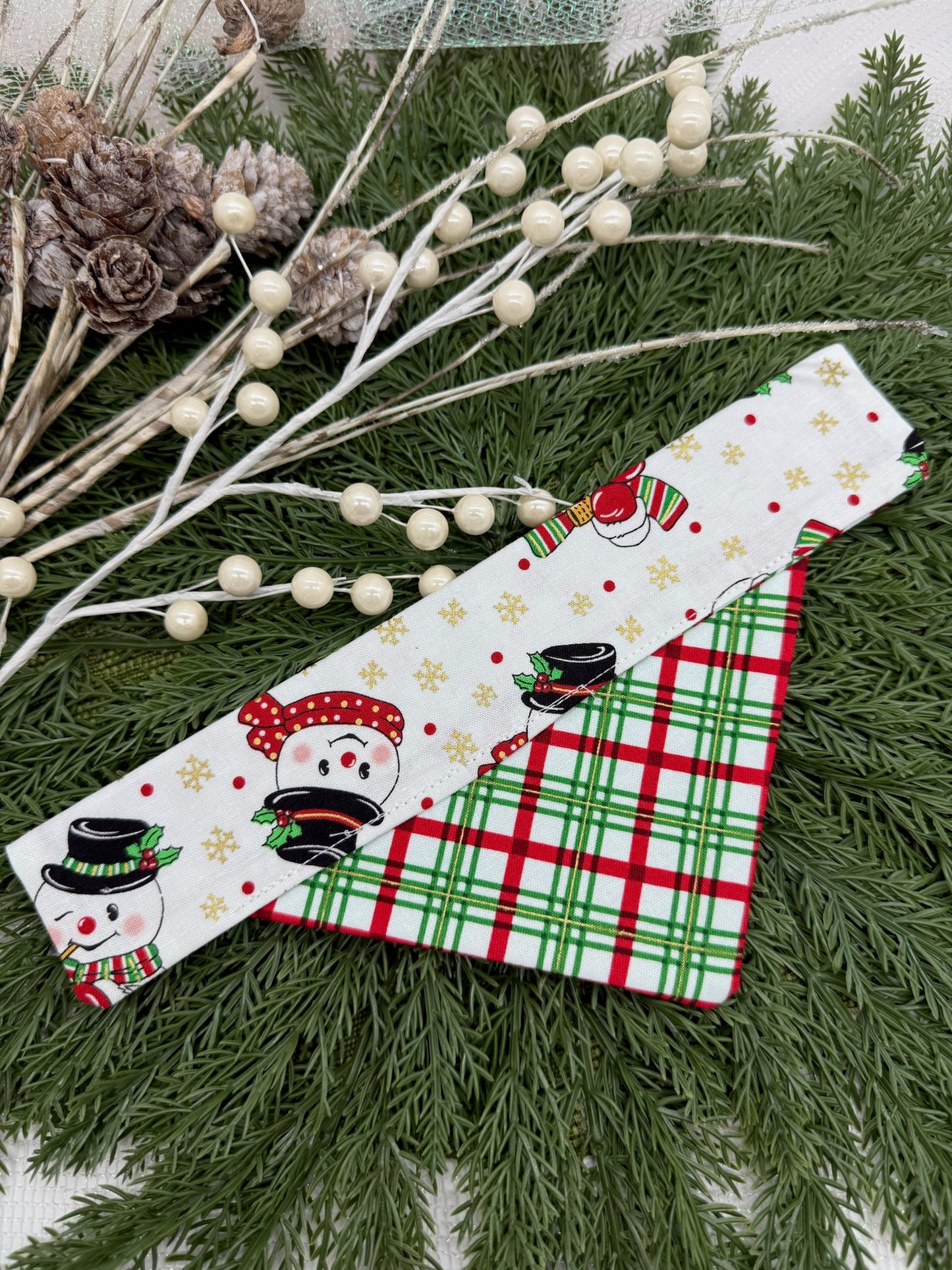 Vintage Snowman Slide-on Bandana