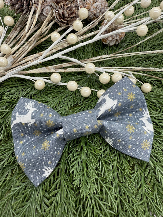 Dancing Reindeer Slide-on Bow Tie