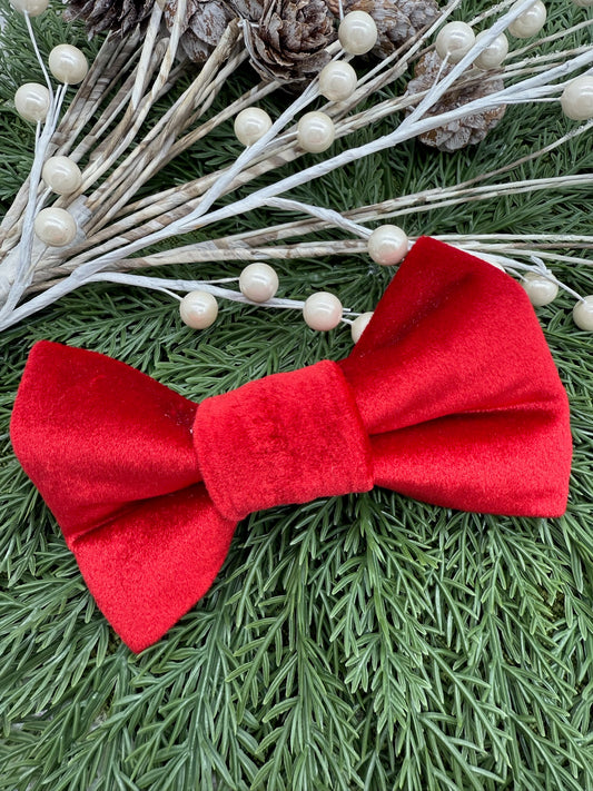 Red Velvet Slide-on Bow-tie