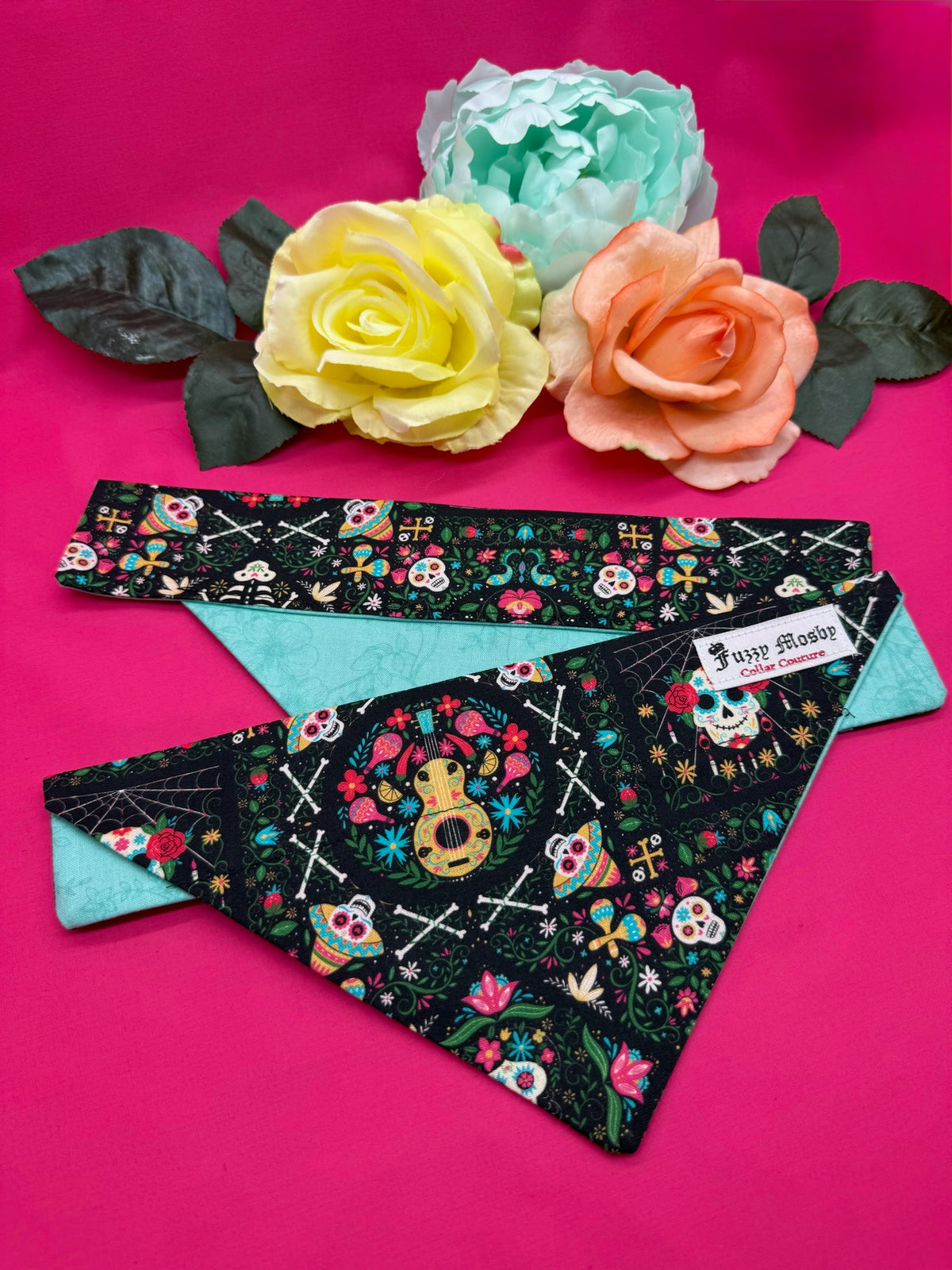 Feliz Día de los Muertos Slide-on Bandana