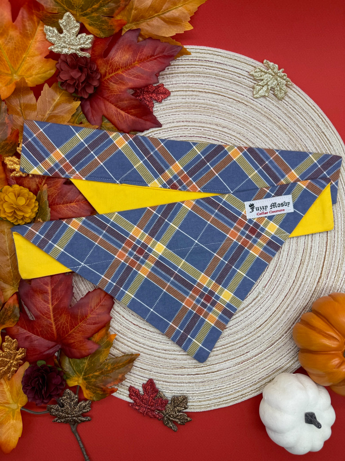 Sunny Autumn Plaid Slide-on Bandana