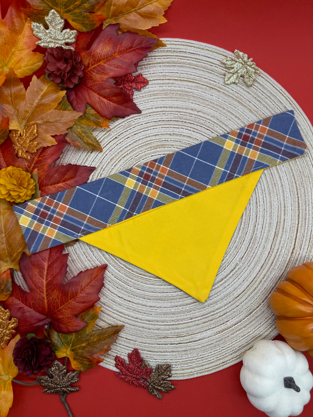 Sunny Autumn Plaid Slide-on Bandana