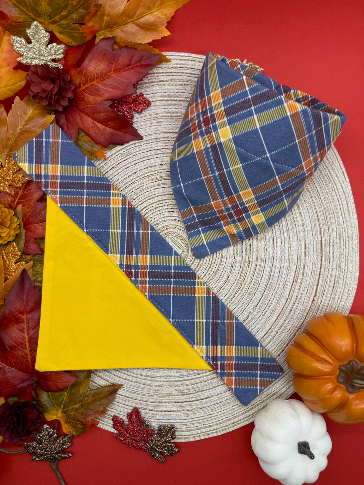 Sunny Autumn Plaid Slide-on Bandana