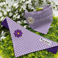 Purple Gingham Slide-on Bandana