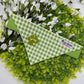 Green Gingham Slide-on Bandana