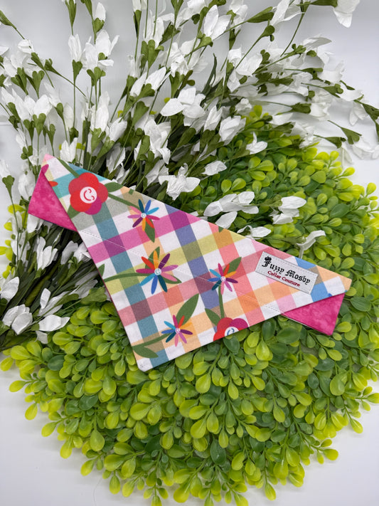 Floral Tartan Slide-on Bandana