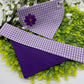 Purple Gingham Slide-on Bandana