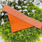 Orange Gingham Slide-on Bandana
