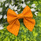 Orange Polka Dot Slide-on Bow