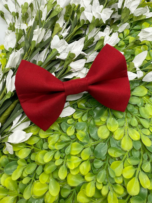 Deep Red Slide-on Bow-tie