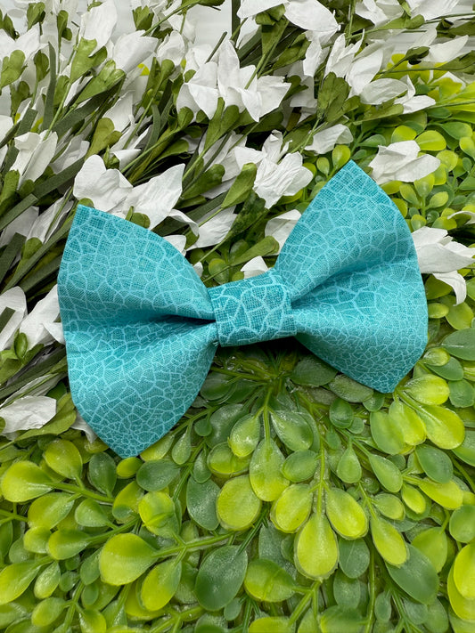 Teal Slide-on Bow-tie