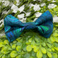 Blue & Green Swirl Slide-on Bow-tie