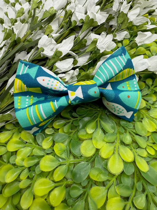 Tropical Fishies Slide-on Bow-tie