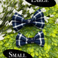 Sage Green Plaid Slide-on Bow-tie