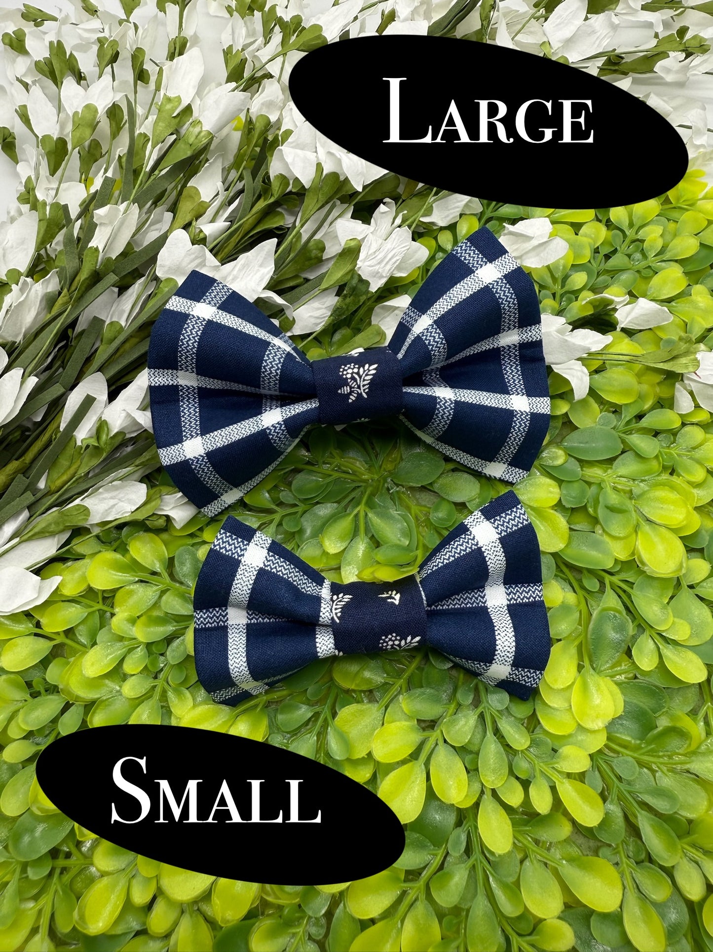 Sage Green Plaid Slide-on Bow-tie