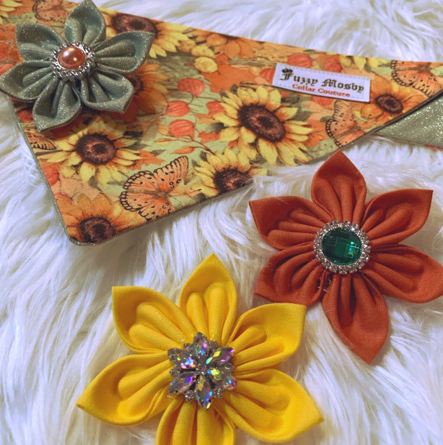 Sunflower Fields Slide-on Bandana