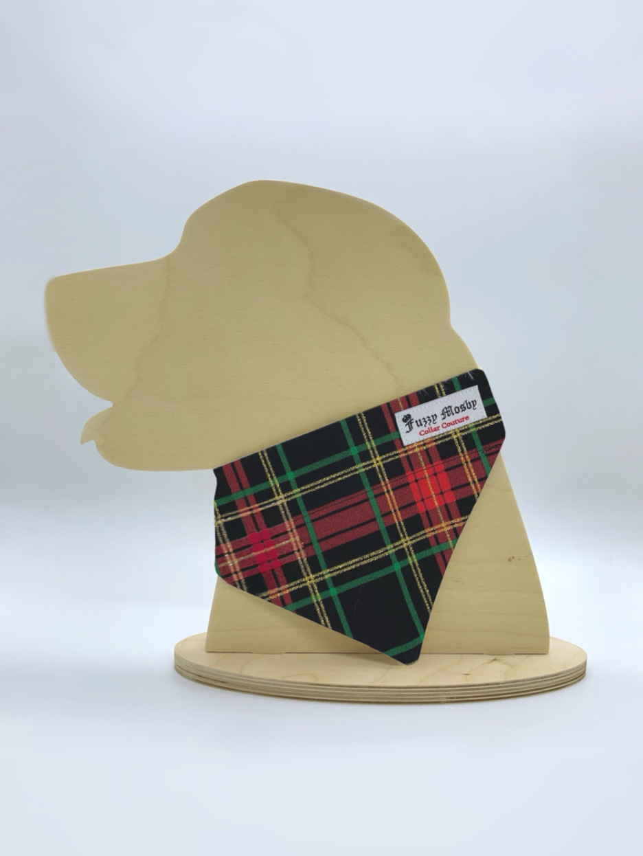 Christmas Plaid Slide-on Bandana